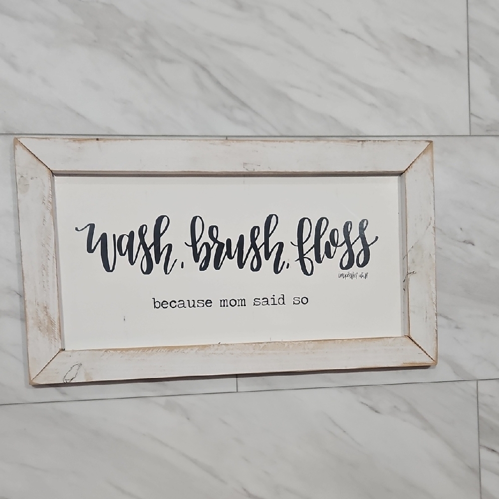 Rustic White and Brown Picture Frame